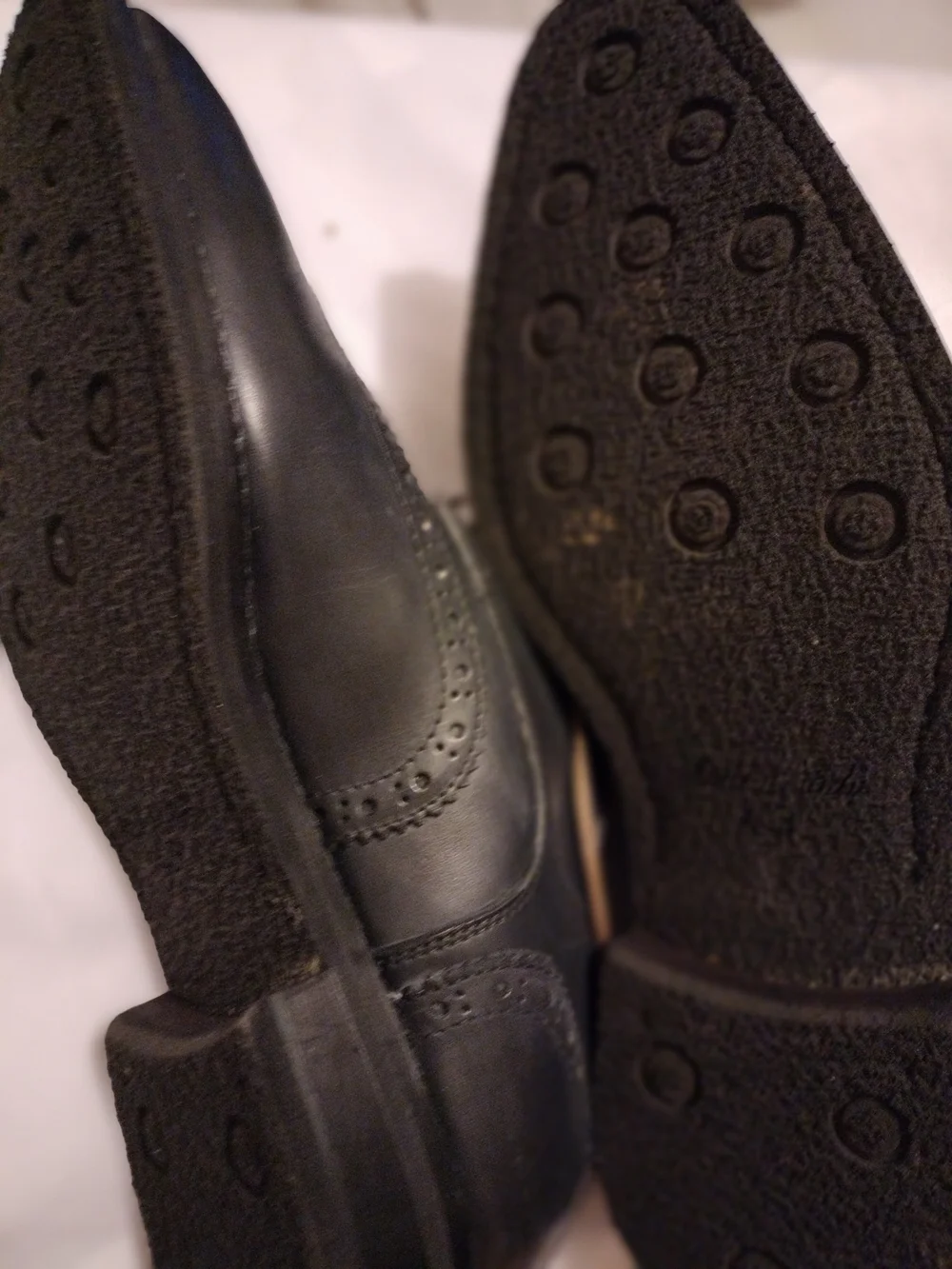Santo de' Ricci Firenze Black Leather Brogue Shoes Size 43 EU (10 US)